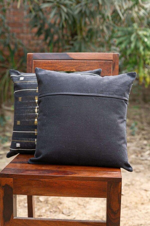 Naga Handwoven Cushion Cover Black - Image 6