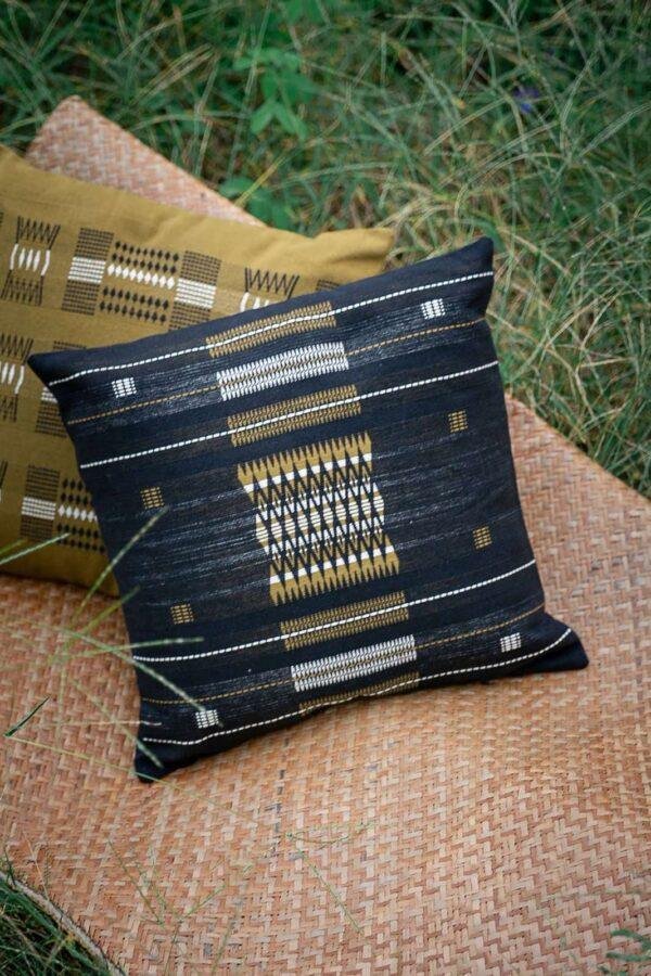 Naga Handwoven Cushion Cover Black - Image 7