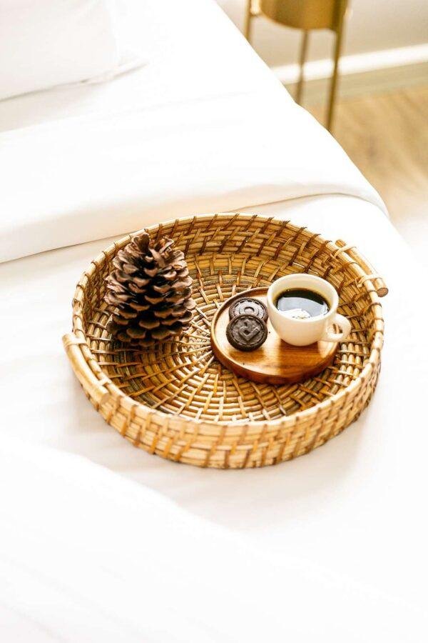 rattan cane tray