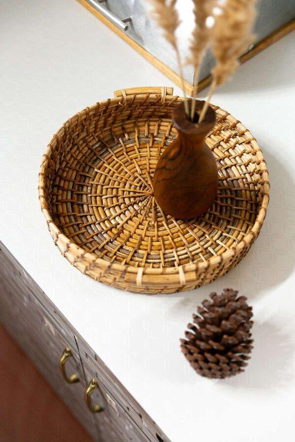 rattan cane tray