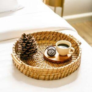 rattan cane tray