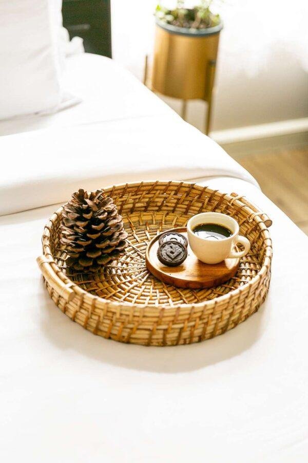 rattan cane tray