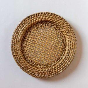 rattan cane charger plate