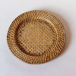 rattan cane charger plate