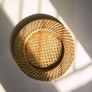 rattan cane charger plate