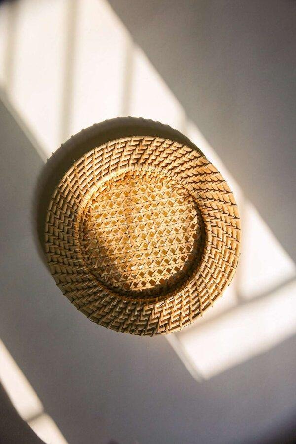 rattan cane charger plate