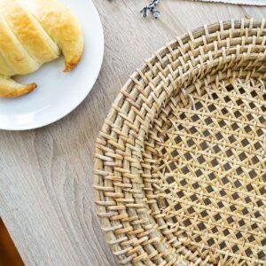 rattan cane charger plate
