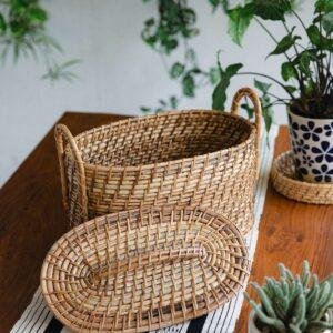 rattan cane basket