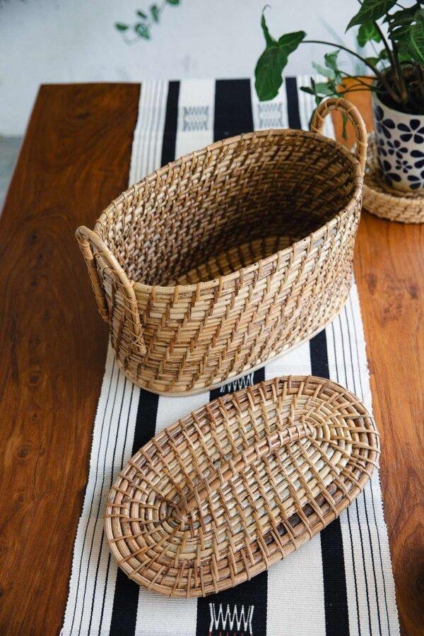 rattan cane basket