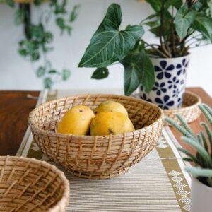 rattan cane basket