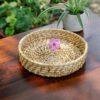 round rattan cane tray