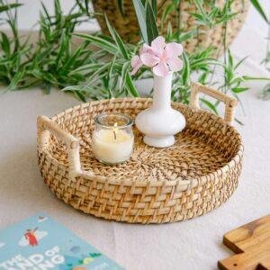 cane rattan tray