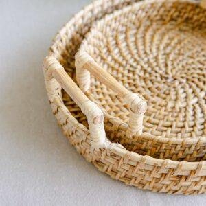 cane rattan tray