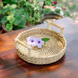 cane rattan tray