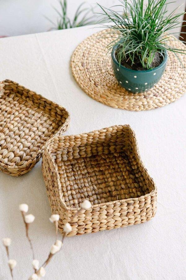 grass basket with lid