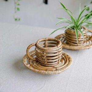 rattan cup planter
