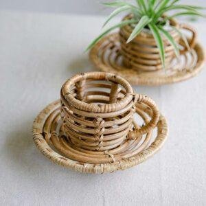 rattan cup planter