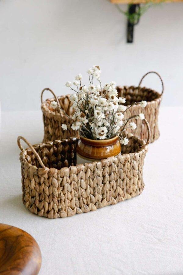 grass oval basket