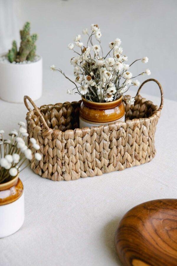 grass oval basket