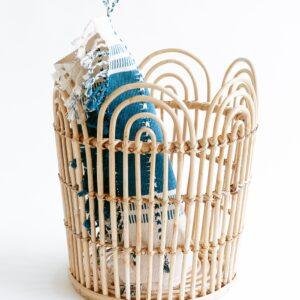 rattan cane storage basket