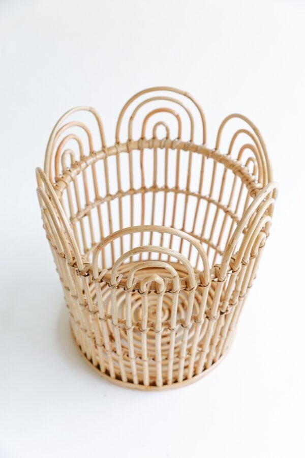 rattan cane storage basket