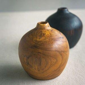 Teak Wood Vase