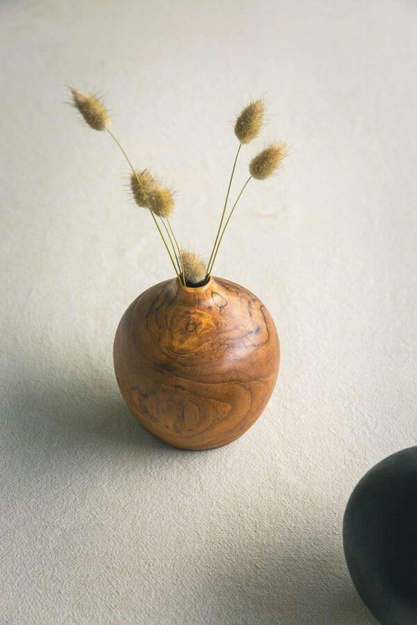 Teak Wood Vase