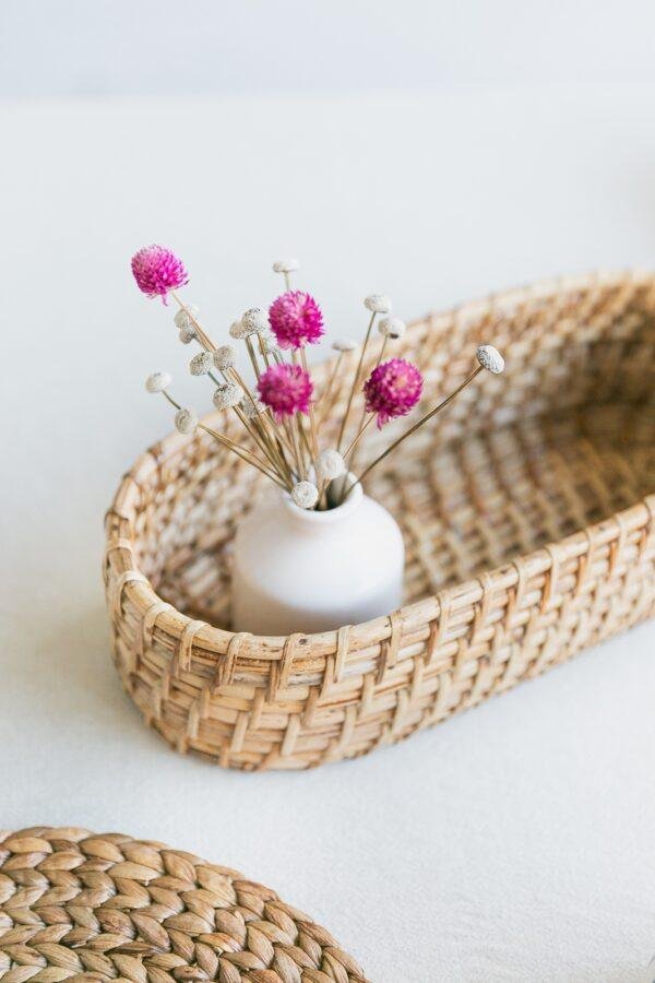 rattan oval basket