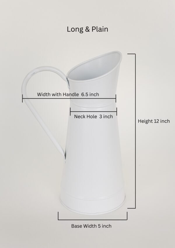 long & plain pitcher vase