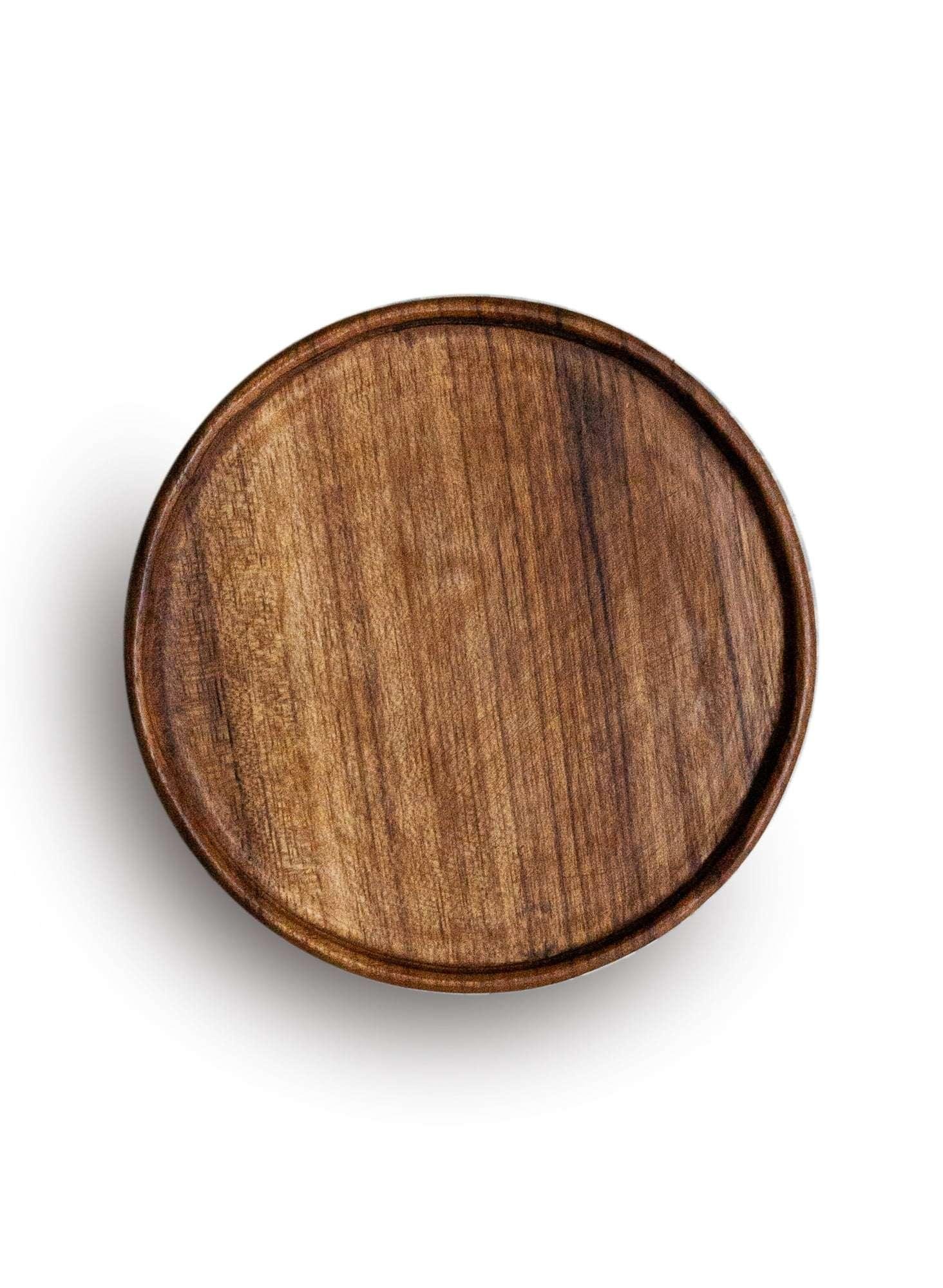 Teak Wood Snack Plate 5 inches Set of 2 - Image 7