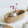 rattan oval basket